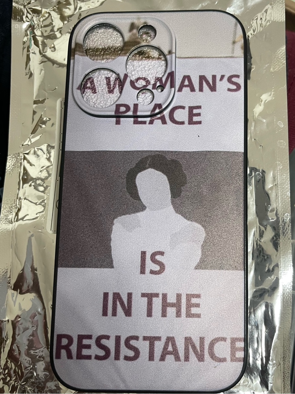 A Woman's Place Is In The Resistance Maroon Graphic Phone Case